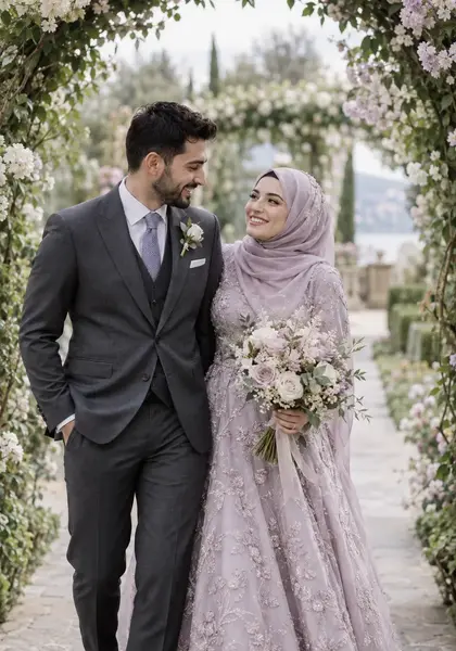 Lavender Whispers invitation for Fatimah & Umar